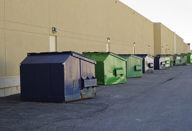 a pile of rugged and heavy-duty dump containers ready for construction waste in Barberton